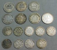 16 Münzen Silber. Deutsches Reich bis 1918.