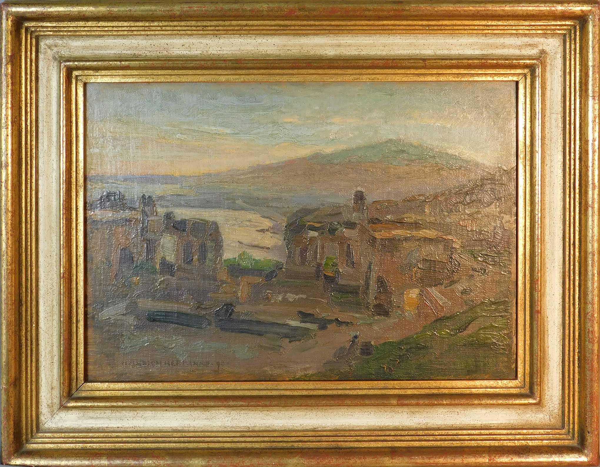 Heinrich HERMANNS (1862 - 1942). Teatro Greco Taromina (Sicilia) 1893 - Image 2 of 5