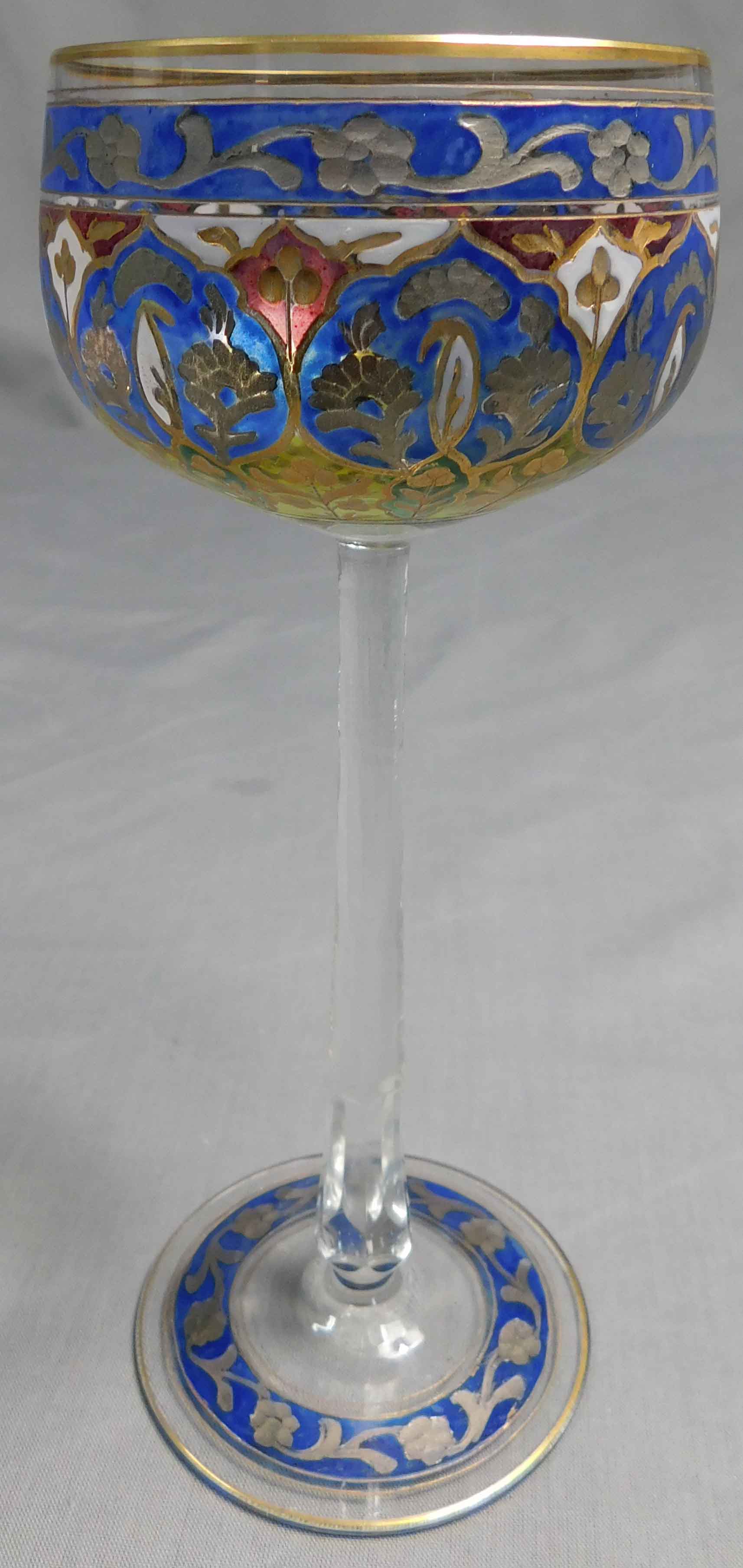 Fritz HECKERT (1837 - 1887). Weinrömer / Glas "Jodhpur" 20 cm. - Image 2 of 19