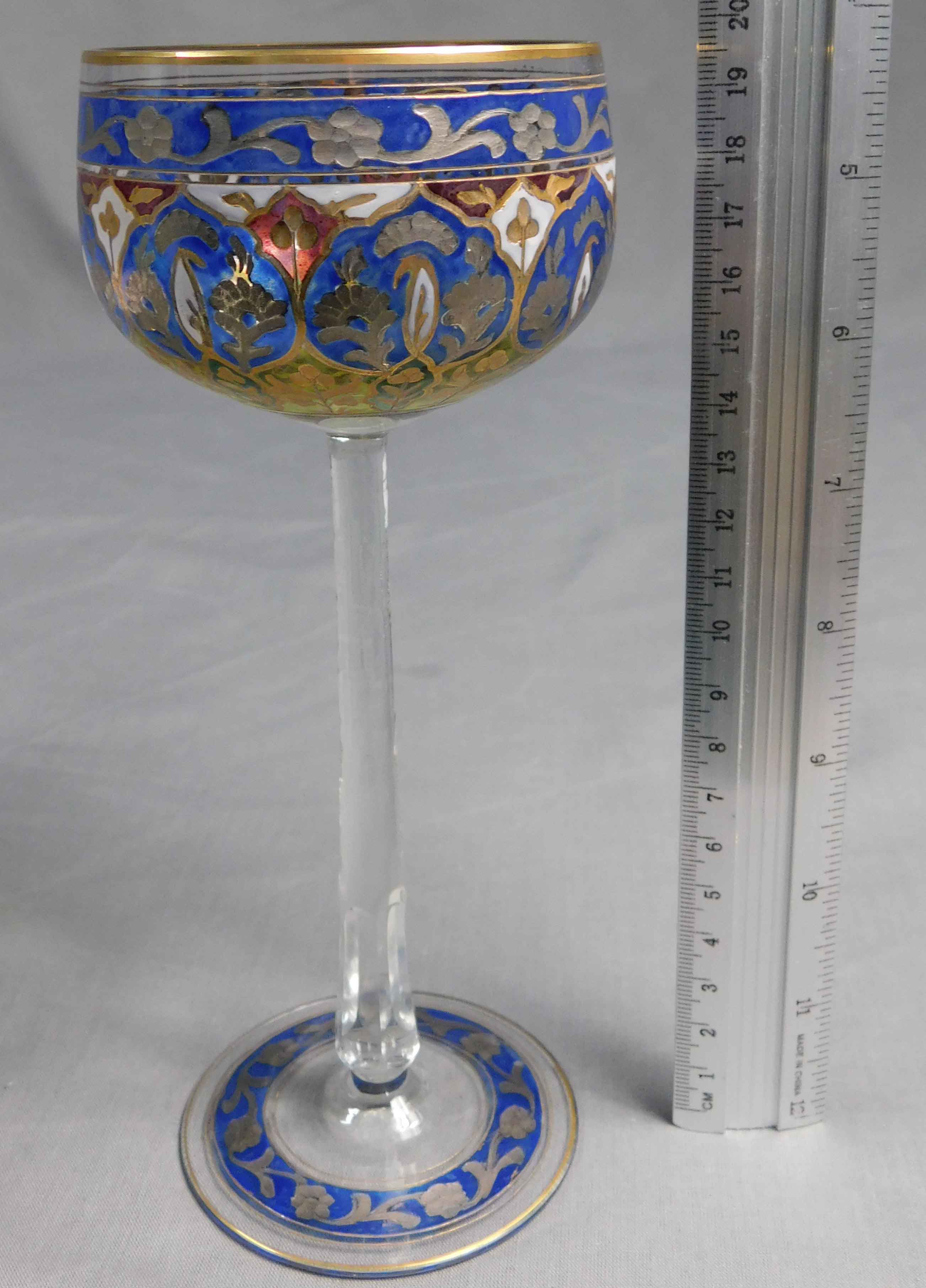 Fritz HECKERT (1837 - 1887). Weinrömer / Glas "Jodhpur" 20 cm. - Image 7 of 19