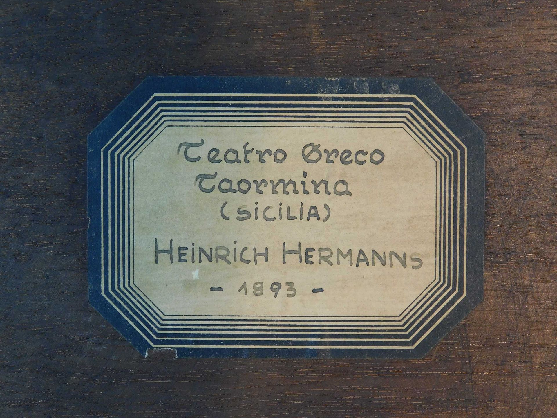 Heinrich HERMANNS (1862 - 1942). Teatro Greco Taromina (Sicilia) 1893 - Bild 5 aus 5