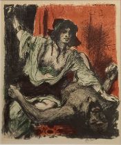 Lovis CORINTH (1858 - 1925). Judith schlägt dem Holofernes das Haupt ab.