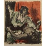 Lovis CORINTH (1858 - 1925). Judith schlägt dem Holofernes das Haupt ab.