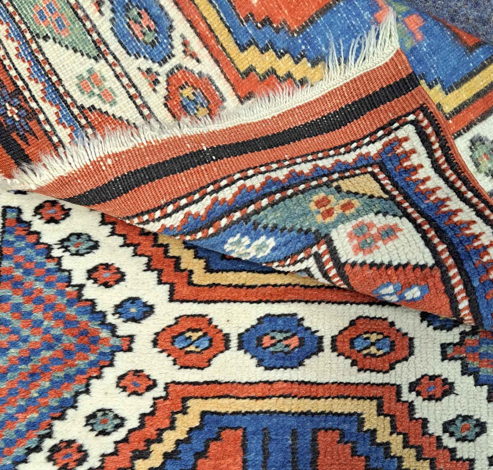 Bergama Strip Läufer Teppich. Türkei alt. - Bild 4 aus 4