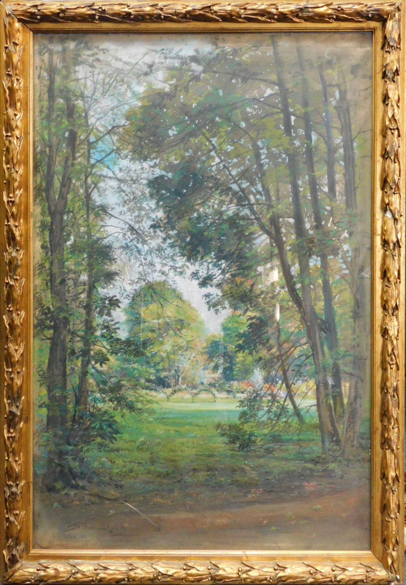 Bernhard K. J. MANNFELD (1848 - 1925). "Sommergarten". 1889. - Bild 2 aus 12