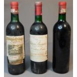 3 Flaschen Bordeaux Grand Cru Classé. Rotwein Frankreich.