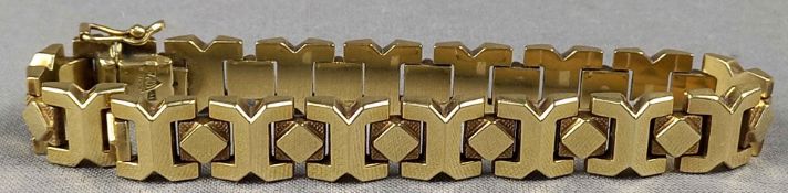 Gelb - Gold 585. Armband. Panzerkette. 19,6 Gramm.