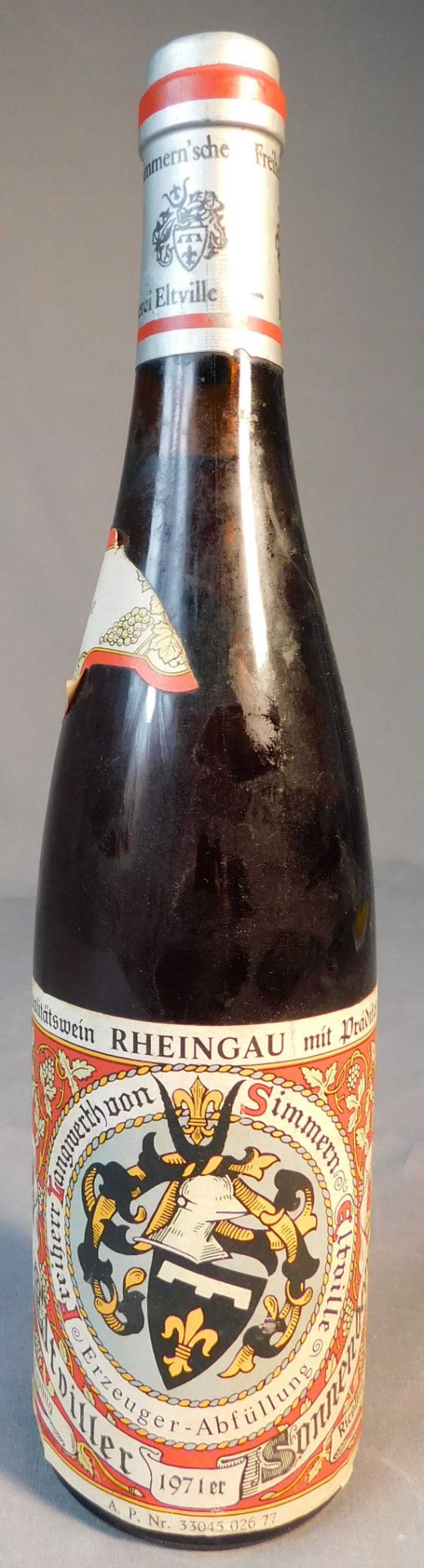 1971 Eltviller Sonnenberg Spätlese Riesling.