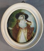 SIGNIERT (XVIII - XIX). Barock - Dame mit Hut. Portrait.