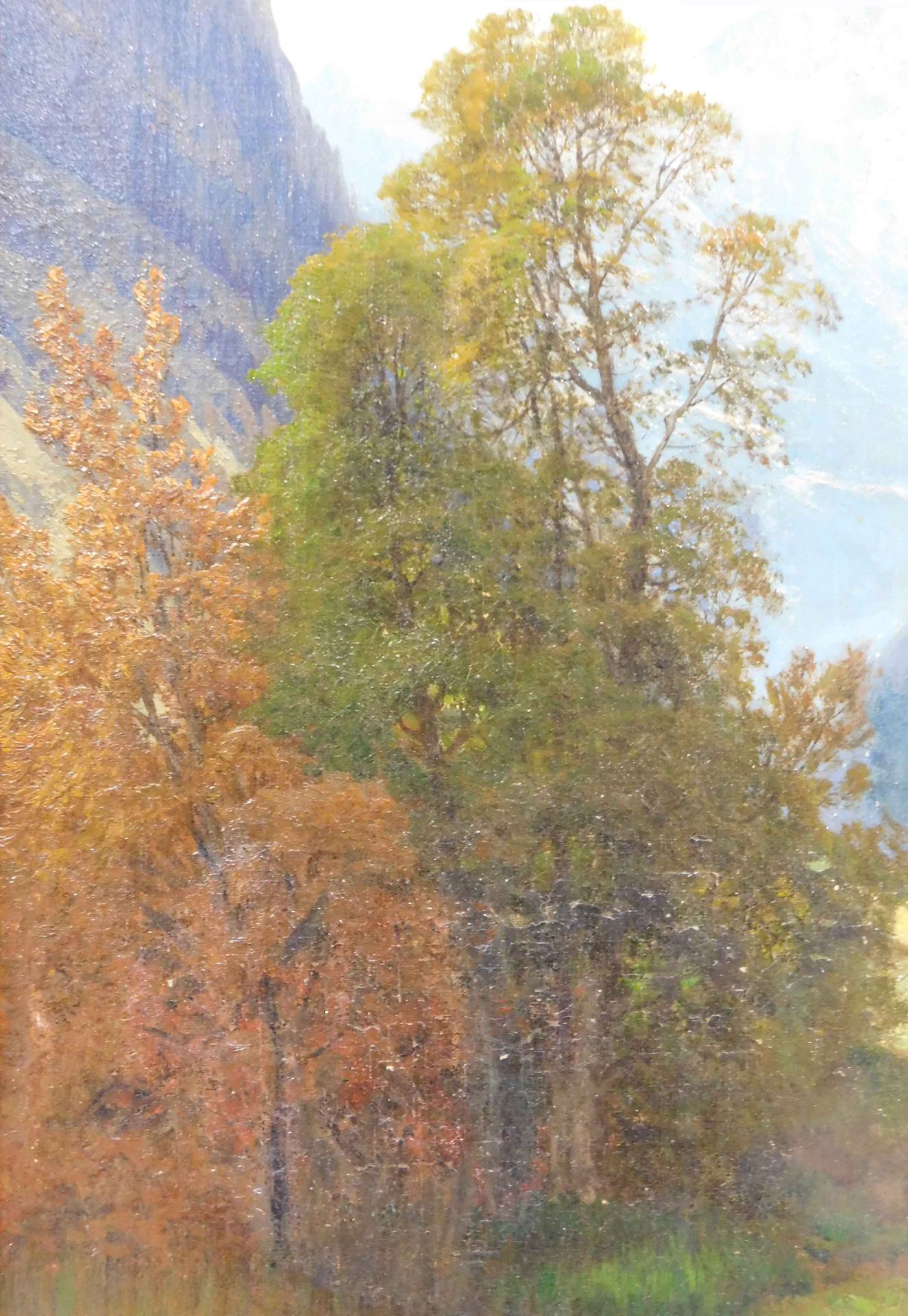 Josef SCHOYERER (1844 - 1923). Gebirgstal bei Interlaken, im Hintergrund die Jungfrau. - Image 3 of 8