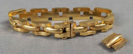 Gelb - Gold 585. Armband. Panzerkette. 29,7 Gramm.