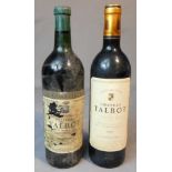 1969 und 1990 Chateau Talbot. Grand Cru Classe.