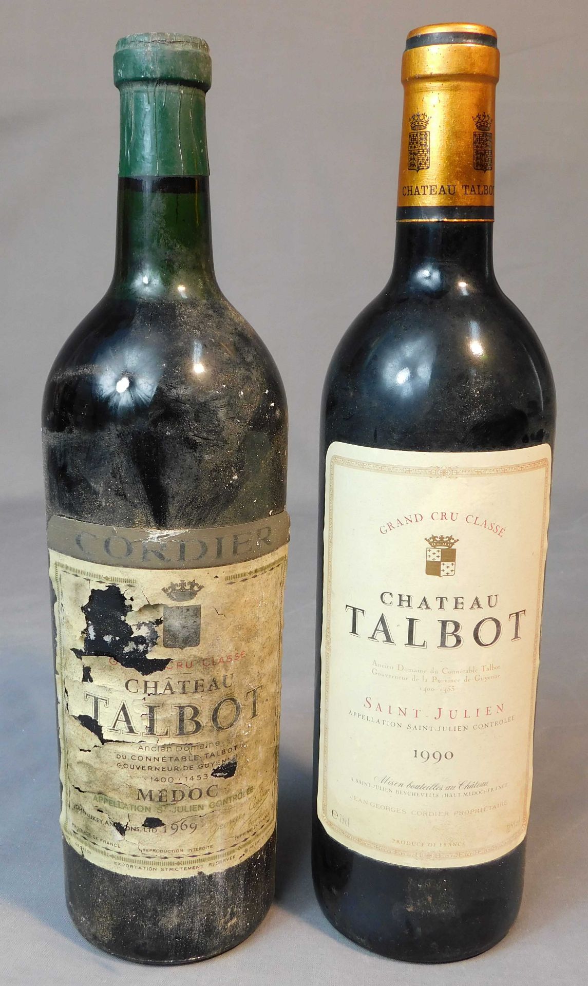 1969 und 1990 Chateau Talbot. Grand Cru Classe.