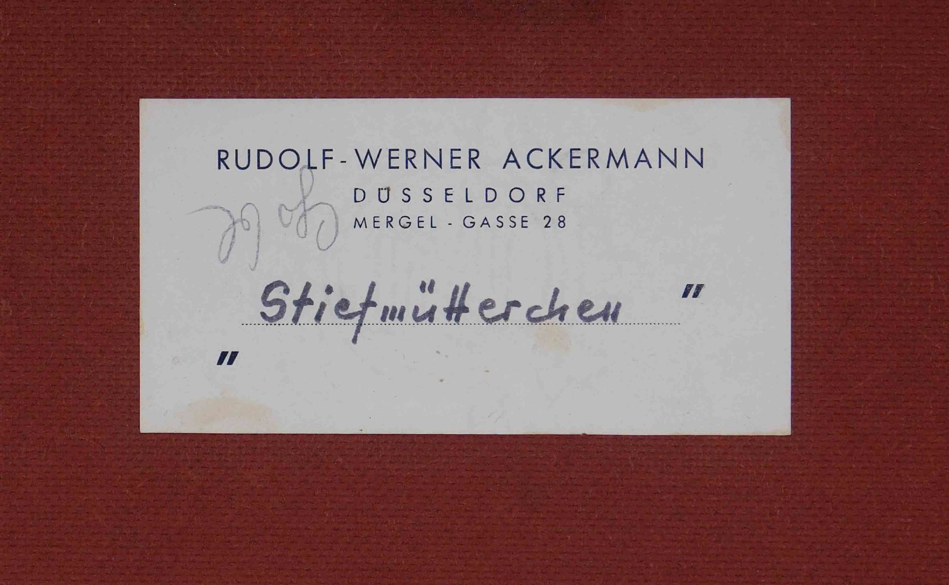 Rudolf Werner ACKERMANN (1908 - 1982). 5 Blumenstillleben. - Bild 29 aus 35