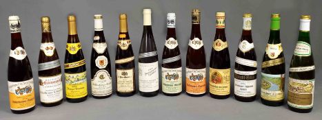 12 ganze Flaschen Weißwein Spätlese Deutschland.
