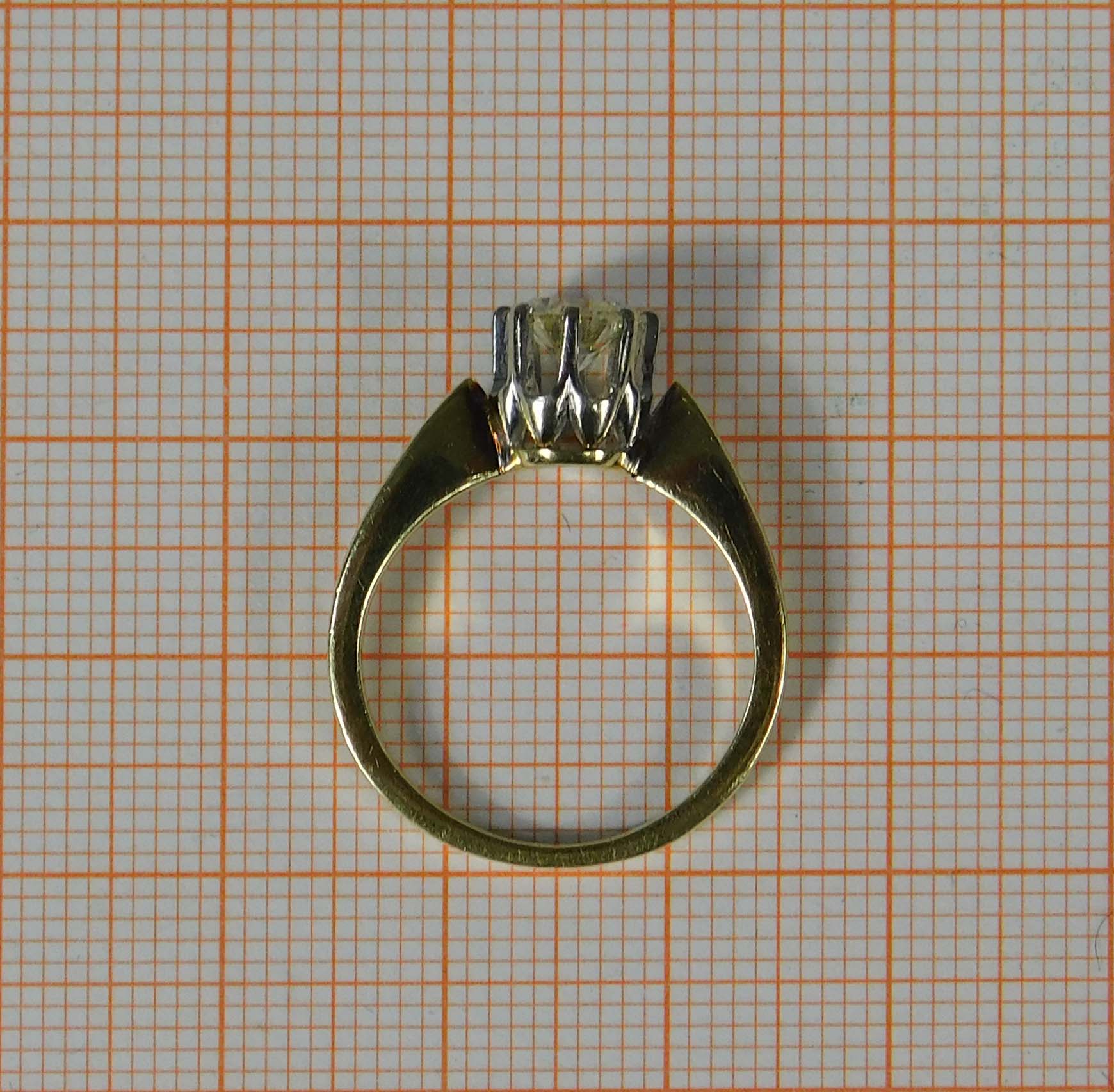 Ring Gold 585. Brillant circa 0,72 Carat. - Image 13 of 14