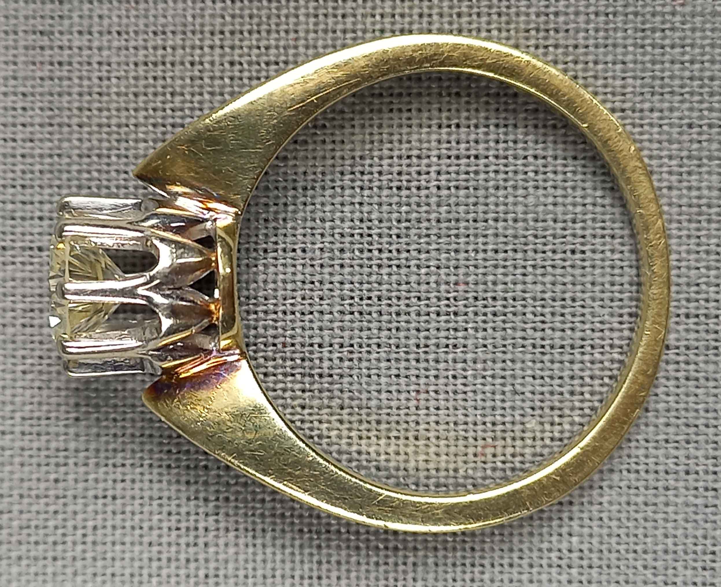 Ring Gold 585. Brillant circa 0,72 Carat. - Image 5 of 14