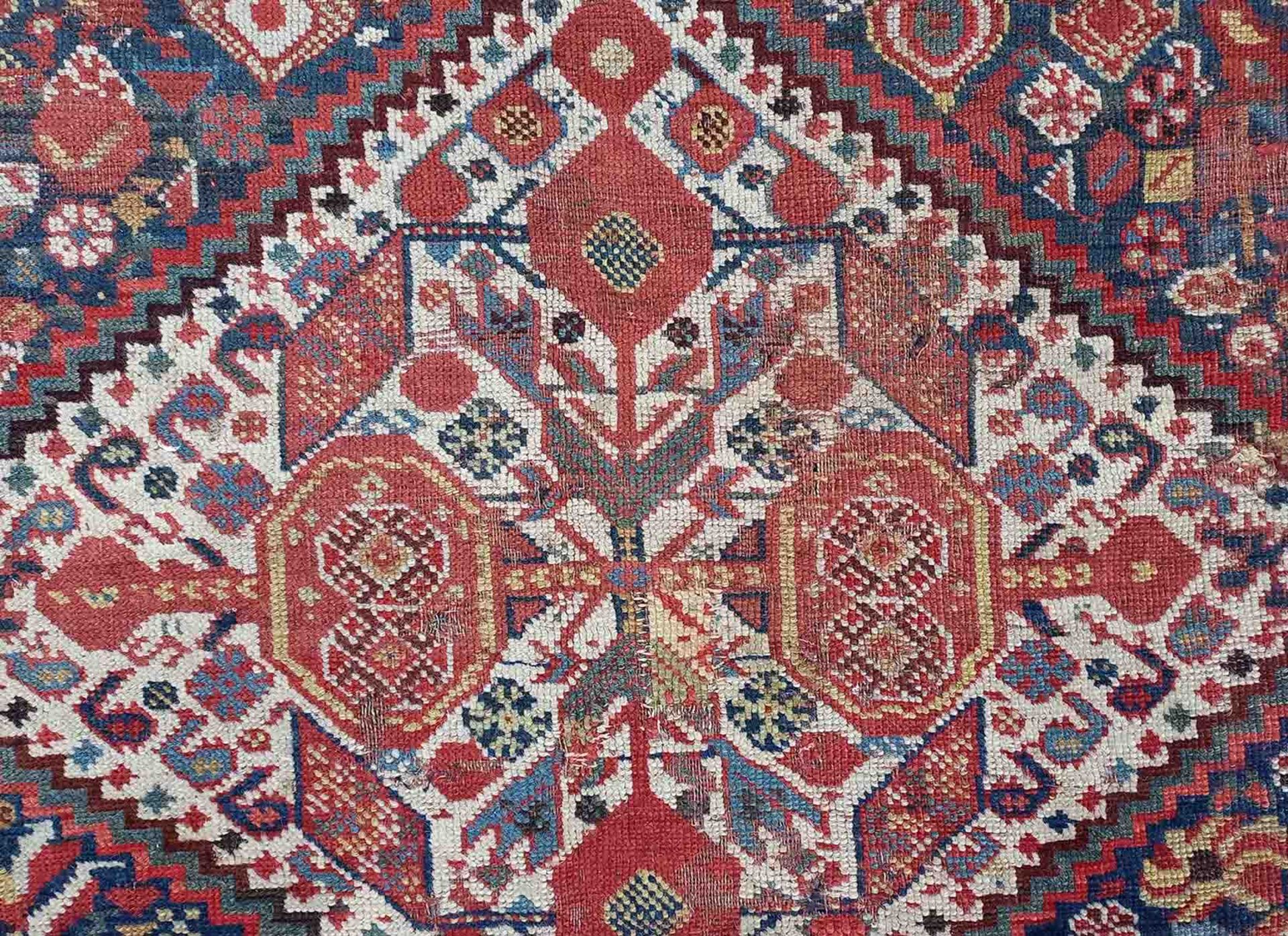 Khamseh Vogel - Teppich. Stammesteppich antik. - Bild 22 aus 24