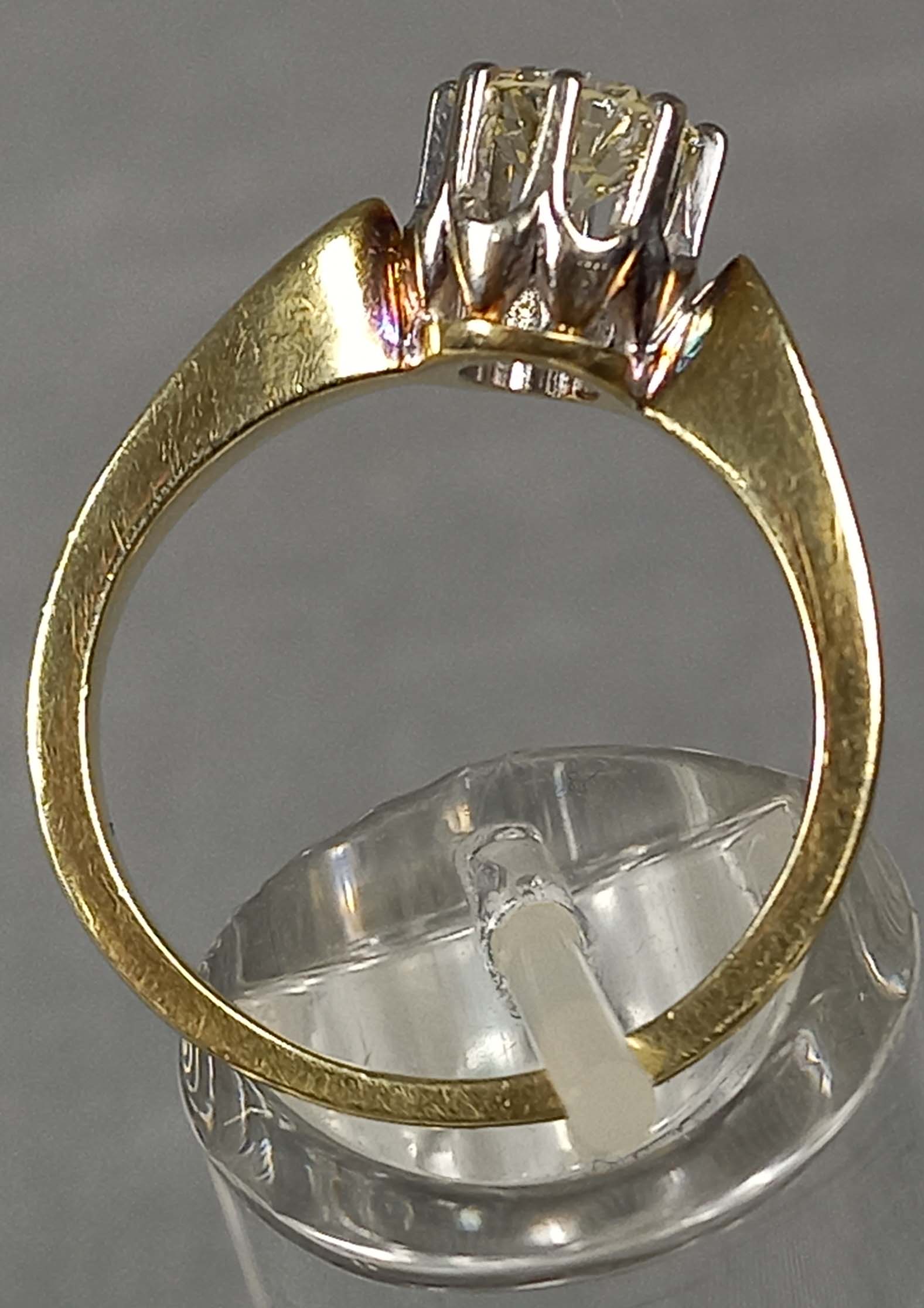 Ring Gold 585. Brillant circa 0,72 Carat. - Image 6 of 14