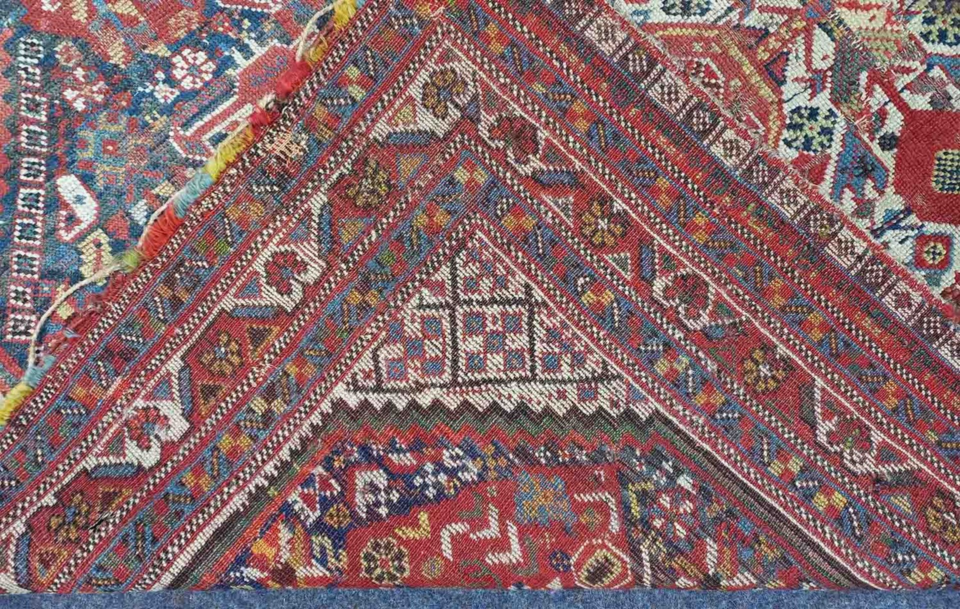 Khamseh Vogel - Teppich. Stammesteppich antik. - Bild 23 aus 24