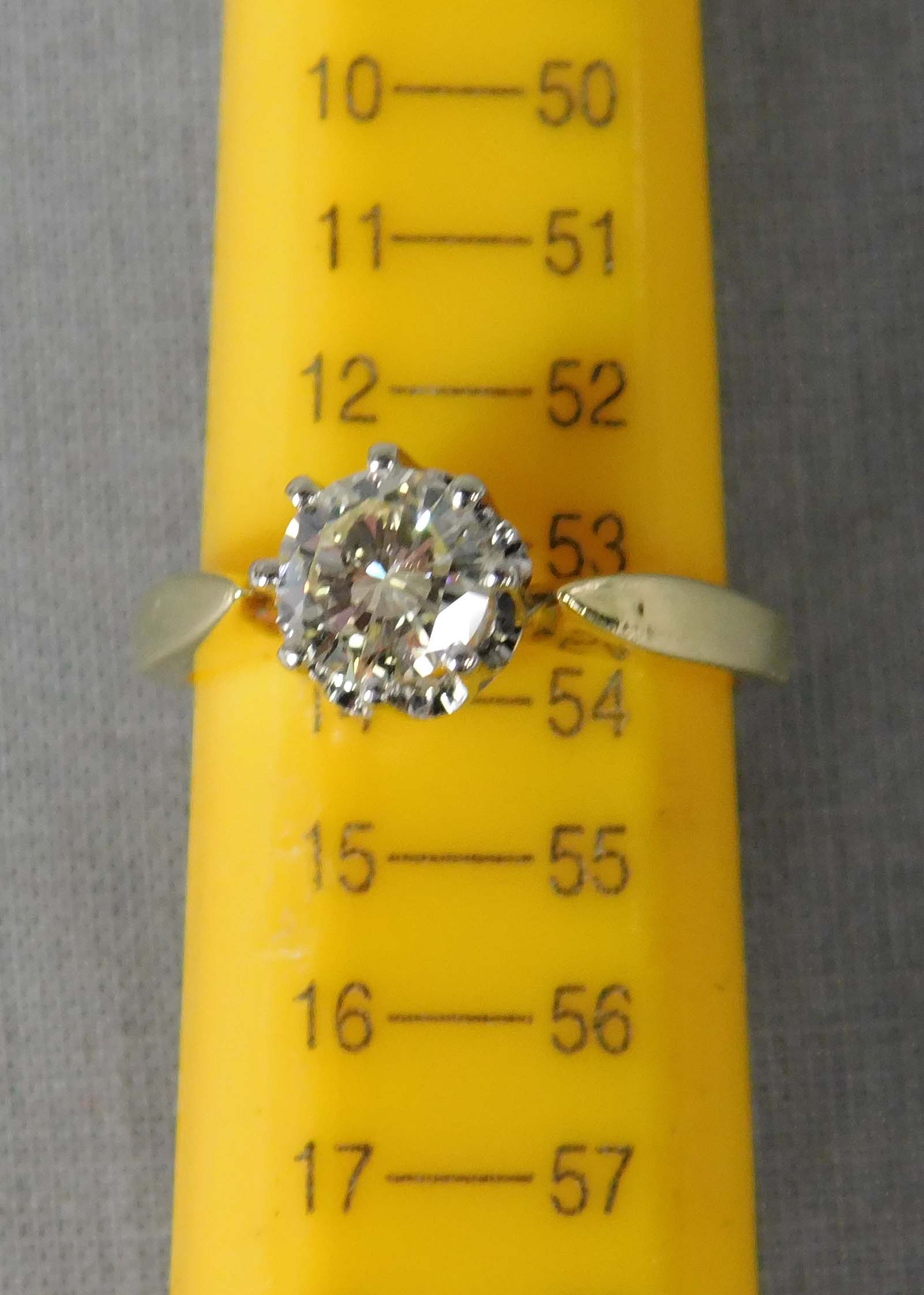 Ring Gold 585. Brillant circa 0,72 Carat. - Image 10 of 14