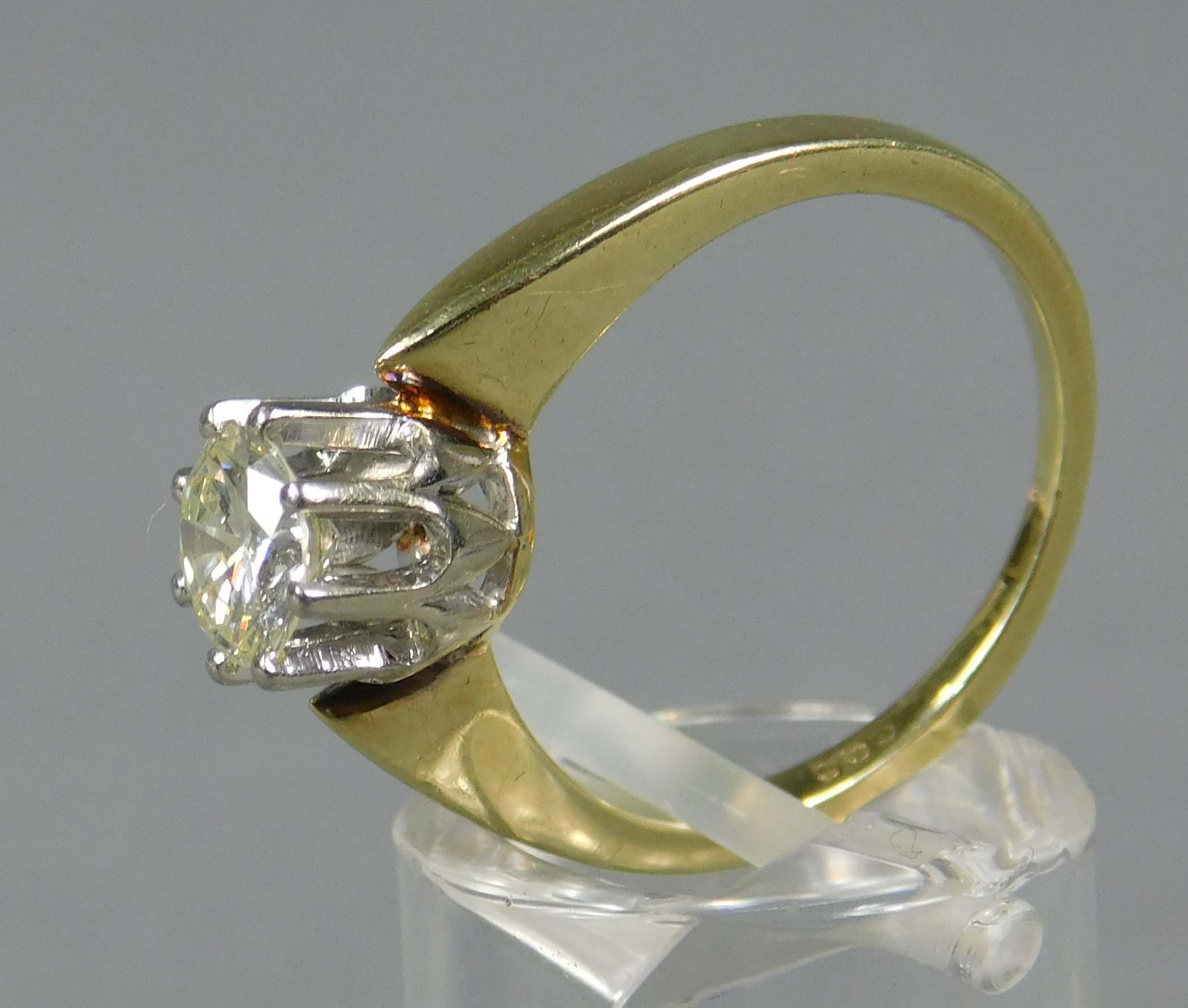 Ring Gold 585. Brillant circa 0,72 Carat. - Image 9 of 14