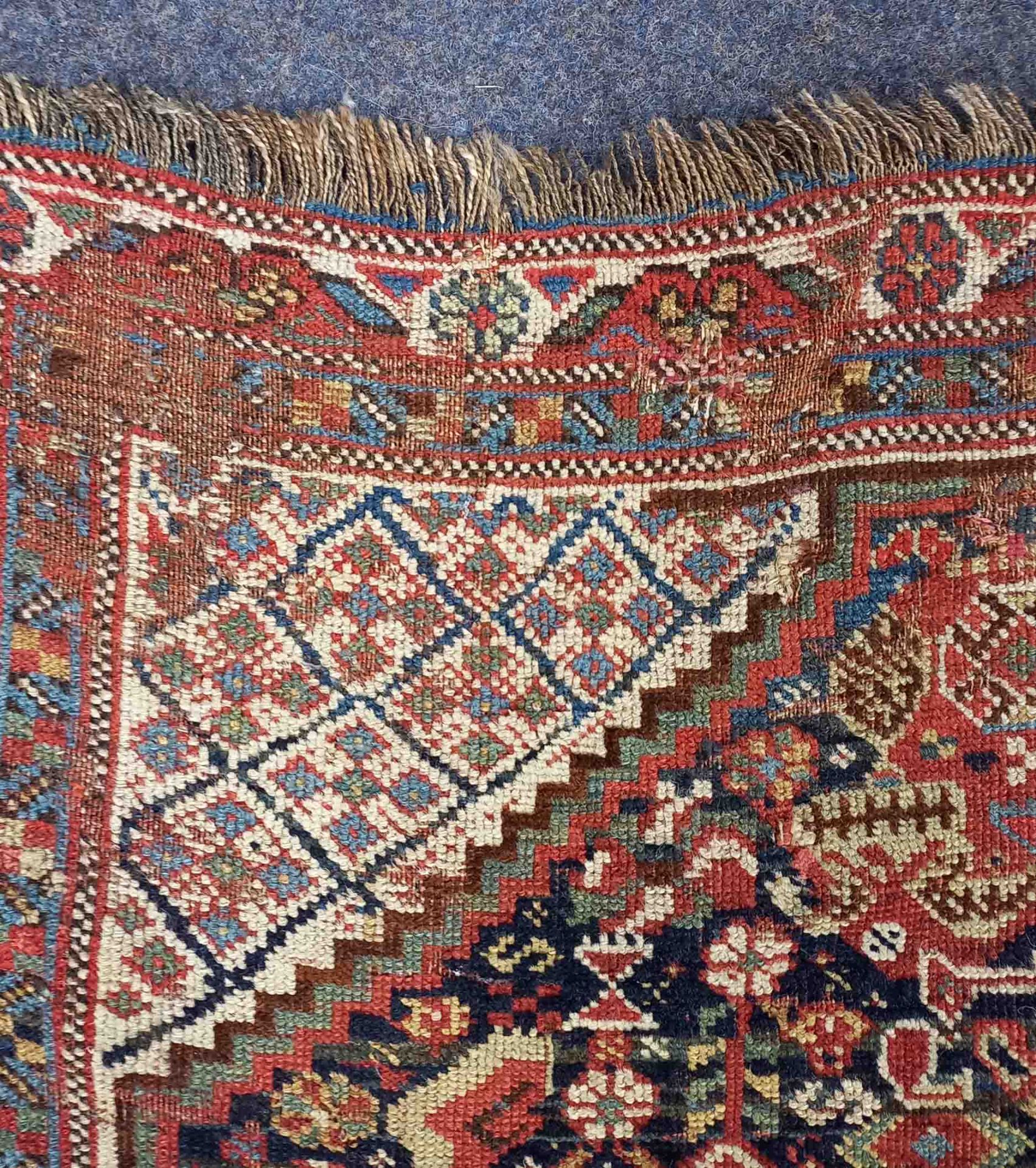 Khamseh Vogel - Teppich. Stammesteppich antik. - Bild 14 aus 24