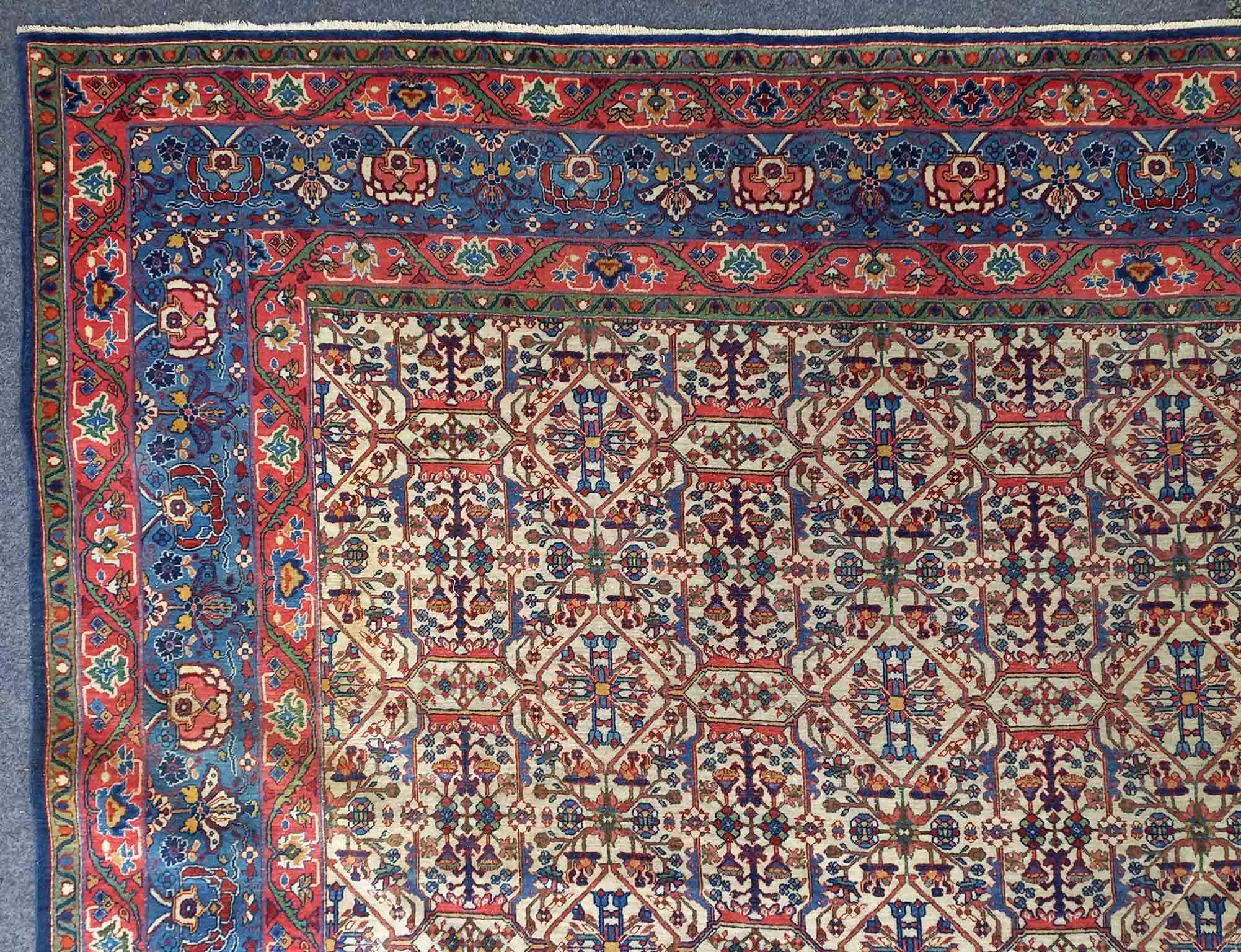 Teheran Teppich. Meisterarbeit. Antik. - Image 6 of 10