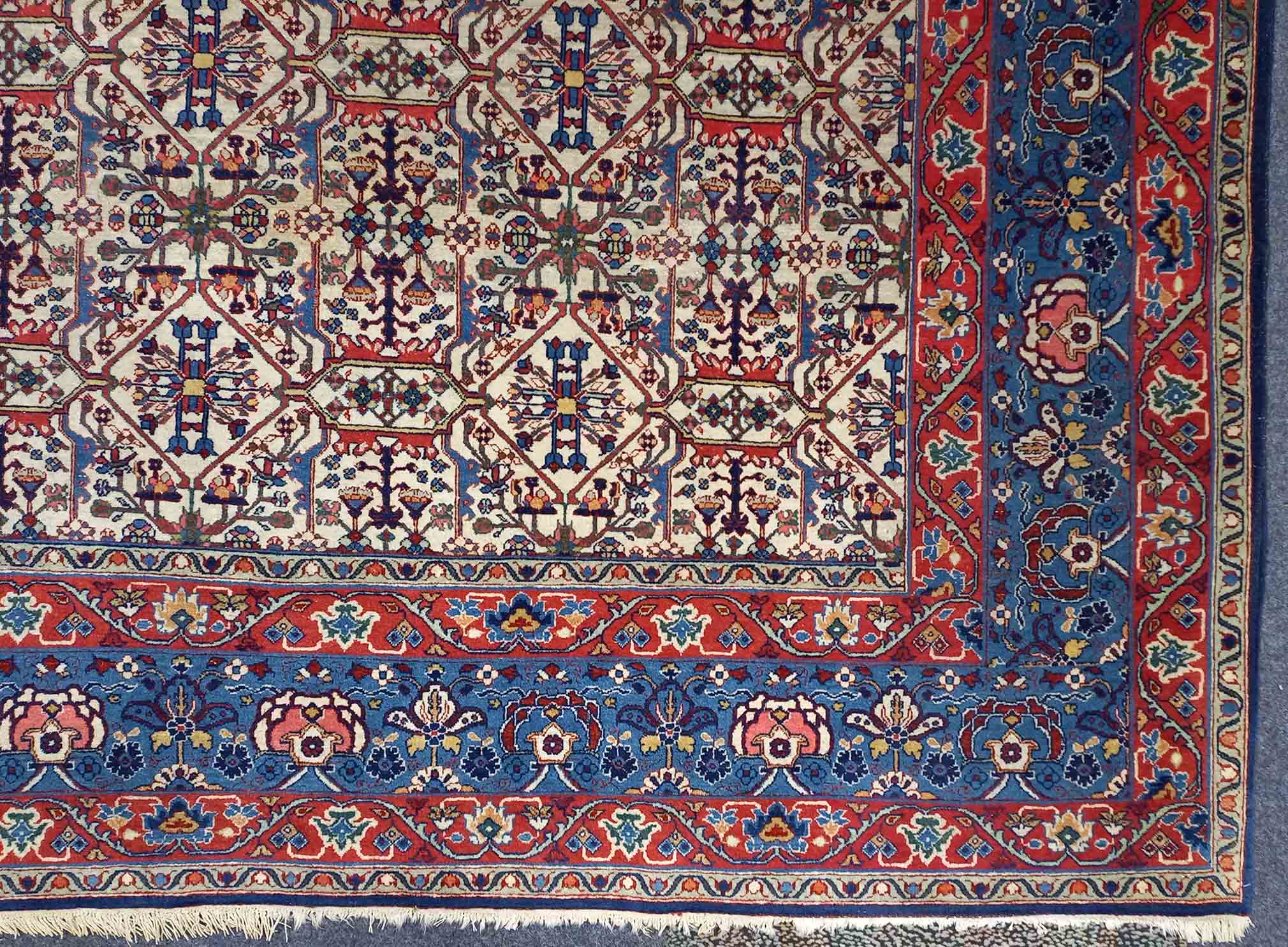 Teheran Teppich. Meisterarbeit. Antik. - Image 3 of 10