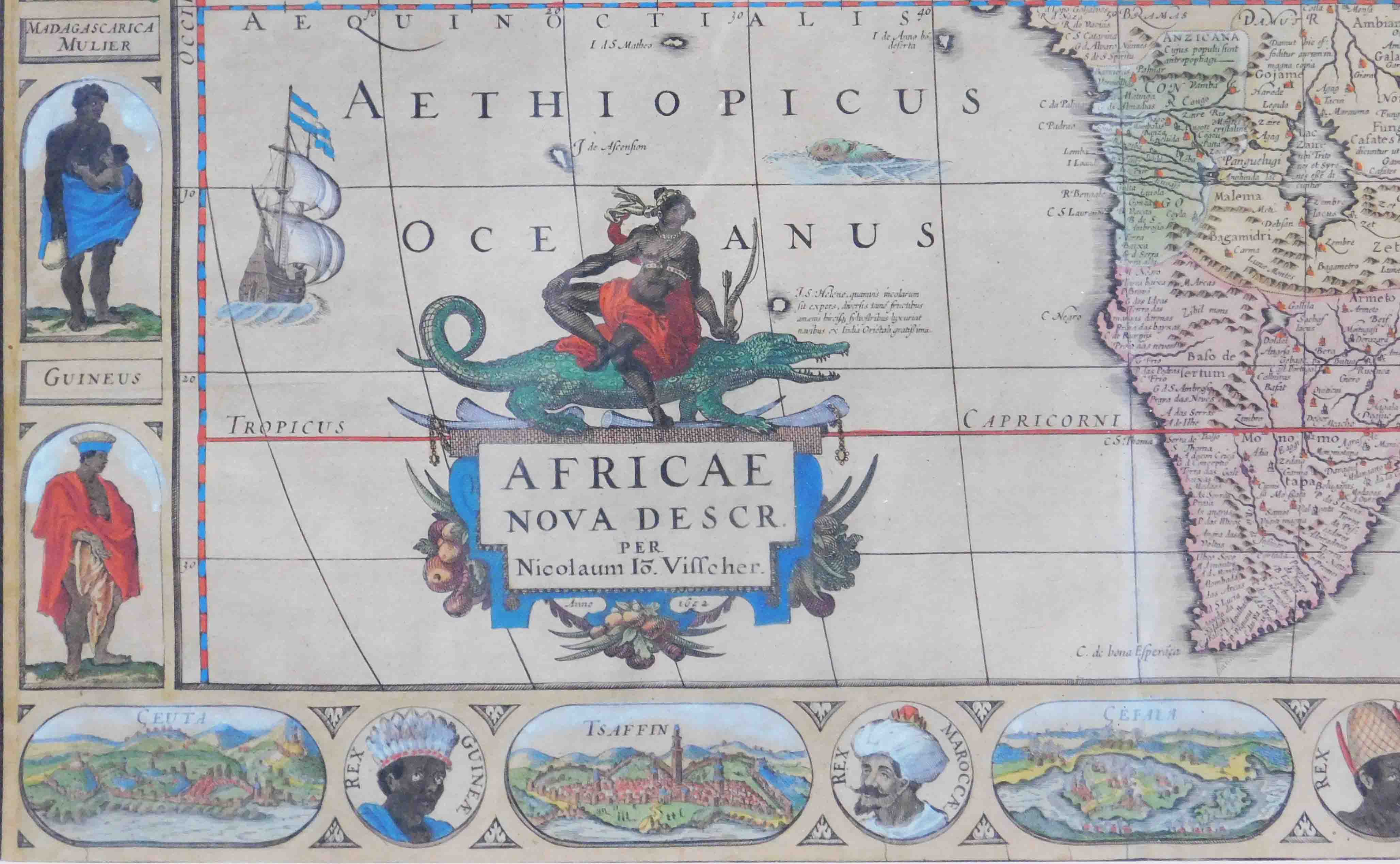 3 x Historische Karten. Afrika, Europa, Welt. - Image 6 of 27