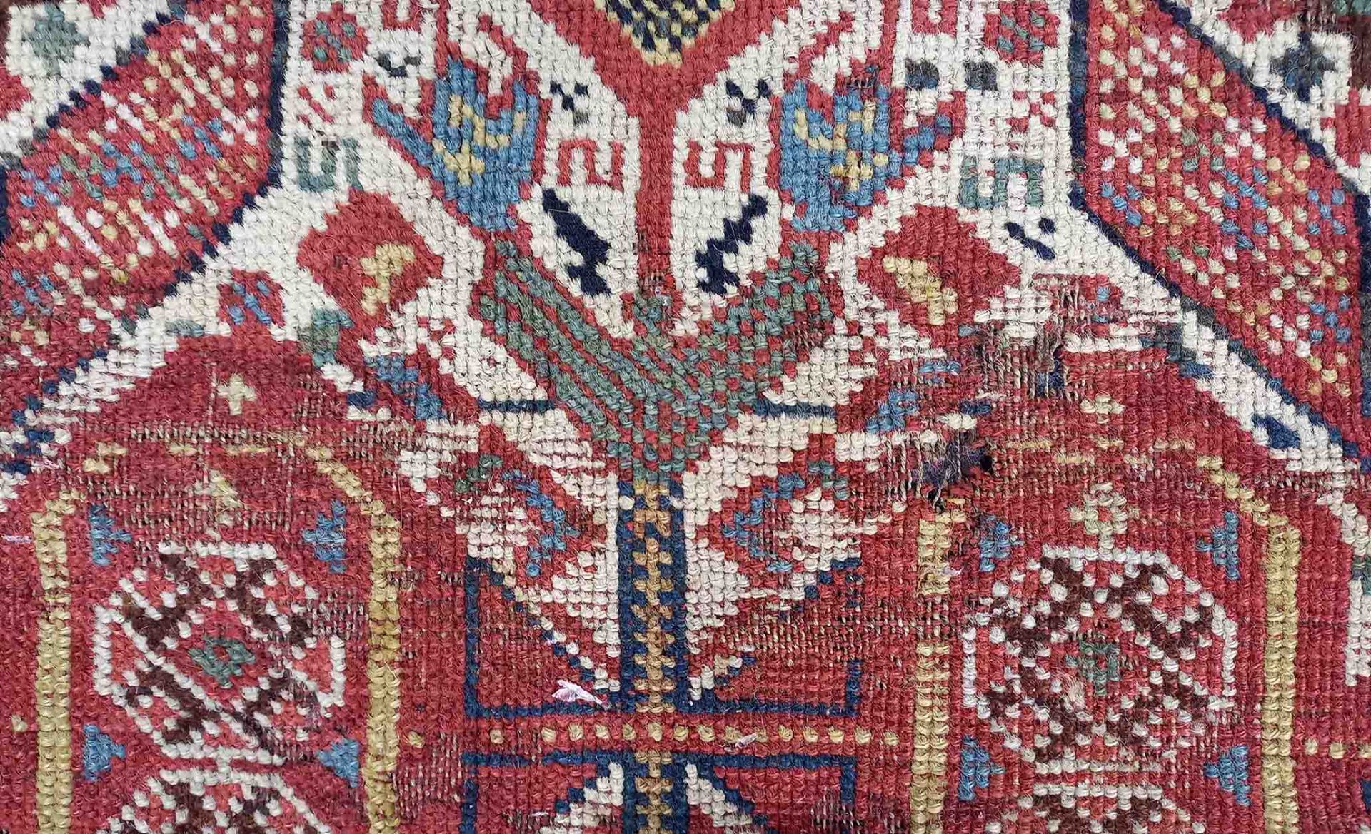 Khamseh Vogel - Teppich. Stammesteppich antik. - Bild 18 aus 24