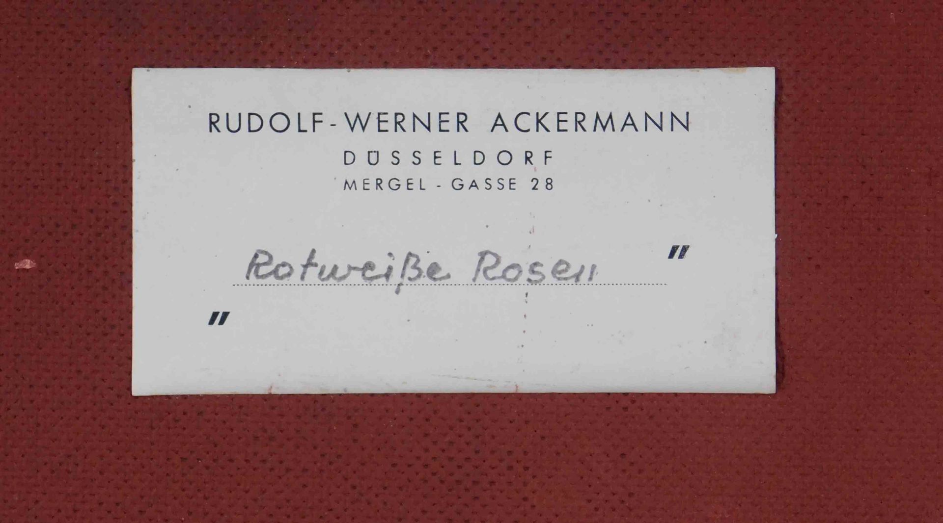 Rudolf Werner ACKERMANN (1908 - 1982). 5 Blumenstillleben. - Bild 23 aus 35