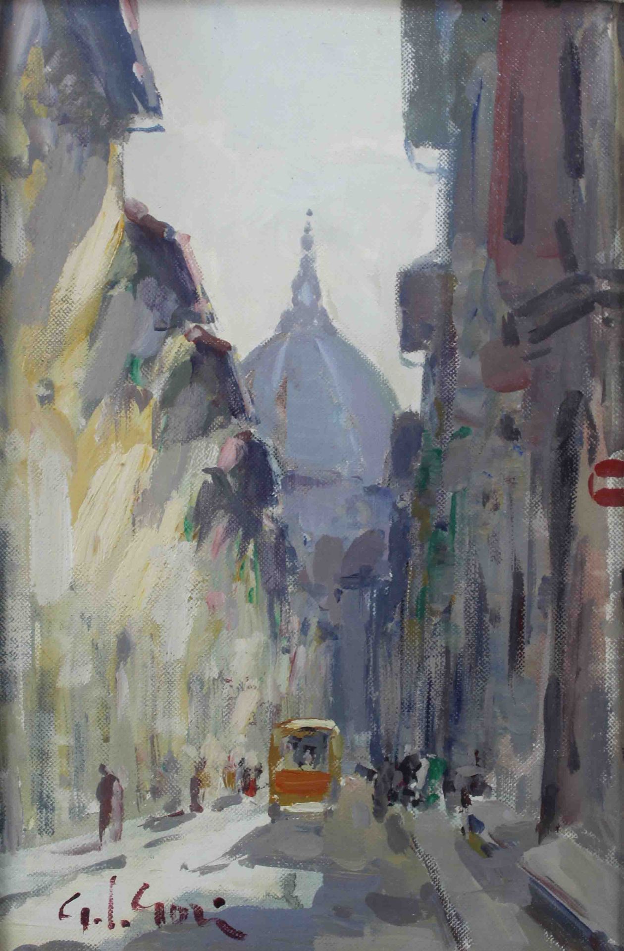 Gino Paolo GORI (1911 - 1991). "Via dei Servi, Firenze" Italia.