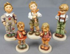 5 Figuren Hummel. Manufaktur Goebel.