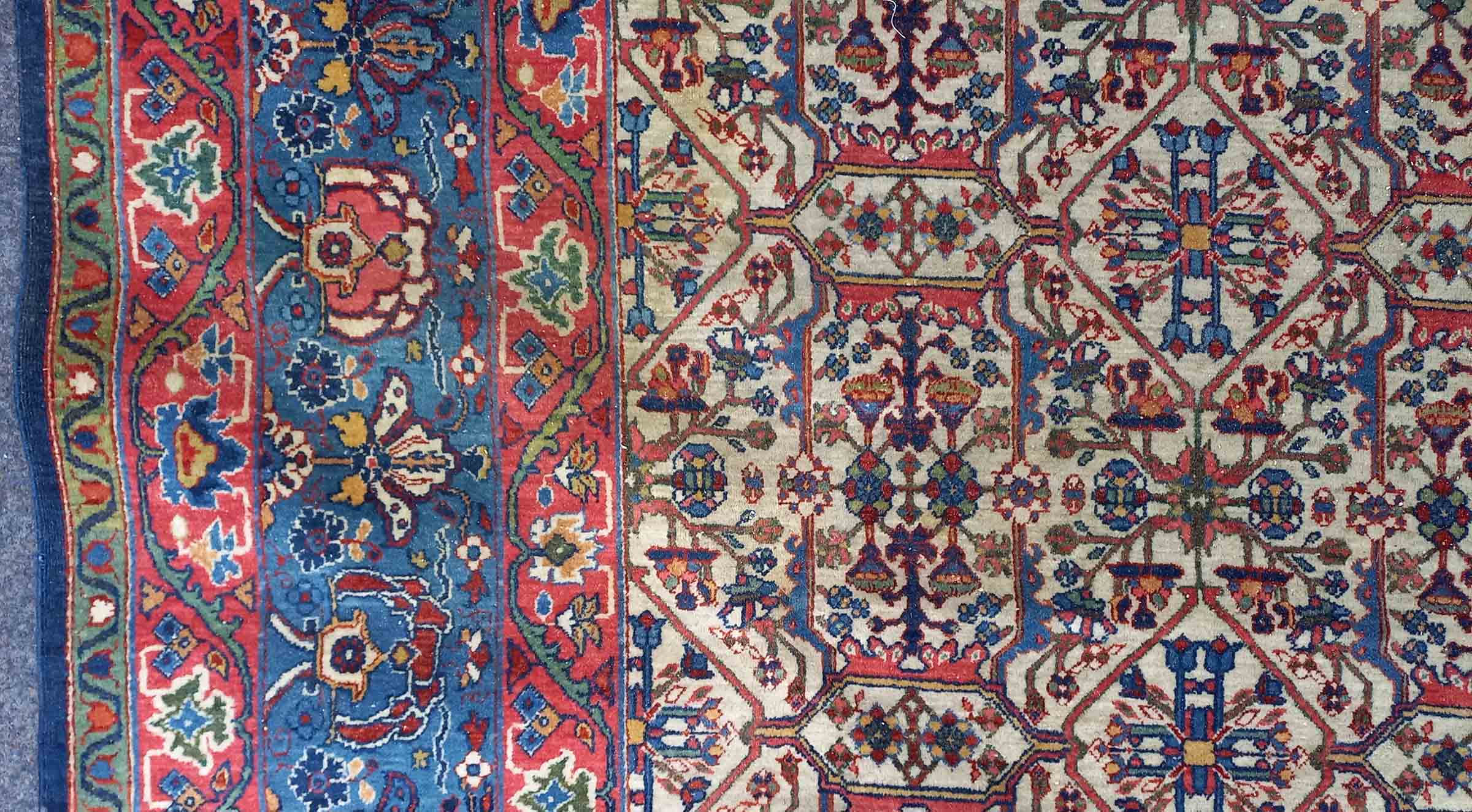 Teheran Teppich. Meisterarbeit. Antik. - Image 7 of 10