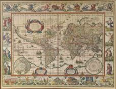 Nach Jan Aertse van den Ende. Weltkarte (1635 - 1649)