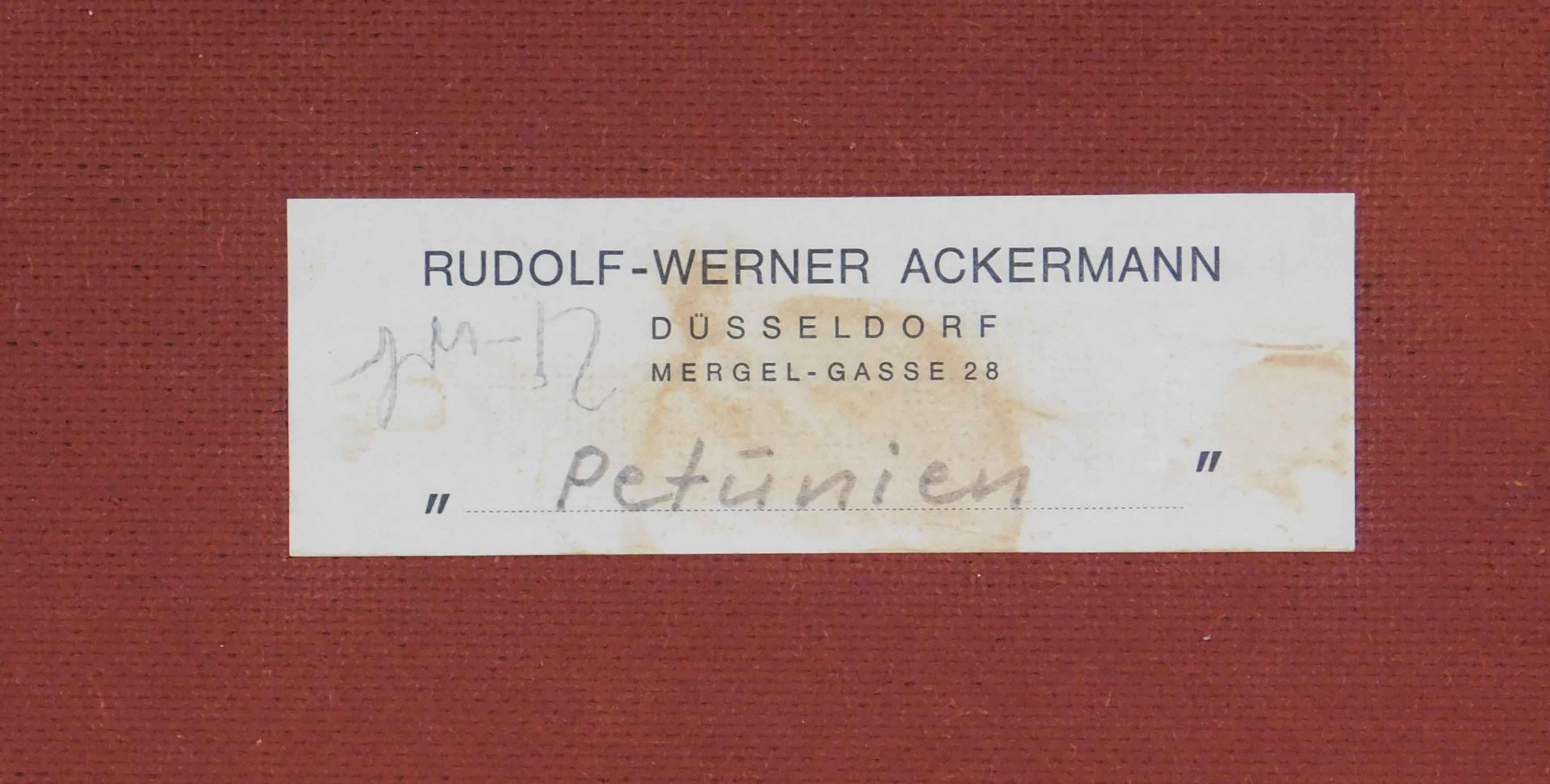 Rudolf Werner ACKERMANN (1908 - 1982). 5 Blumenstillleben. - Bild 9 aus 35