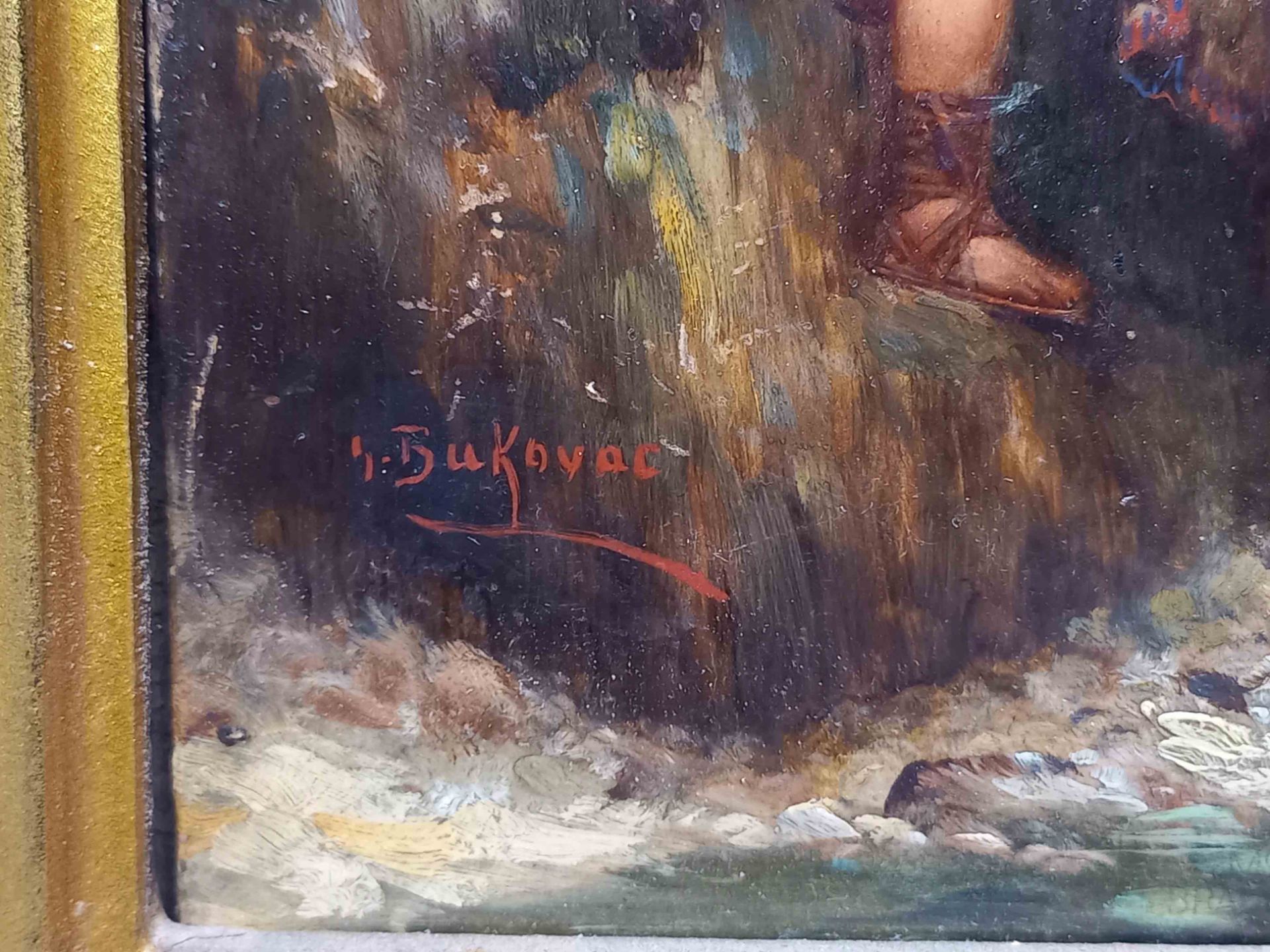 Vlaho BUKOVAC (1855 - 1922). "Schäfer und Bergnymphe" - Bild 3 aus 6