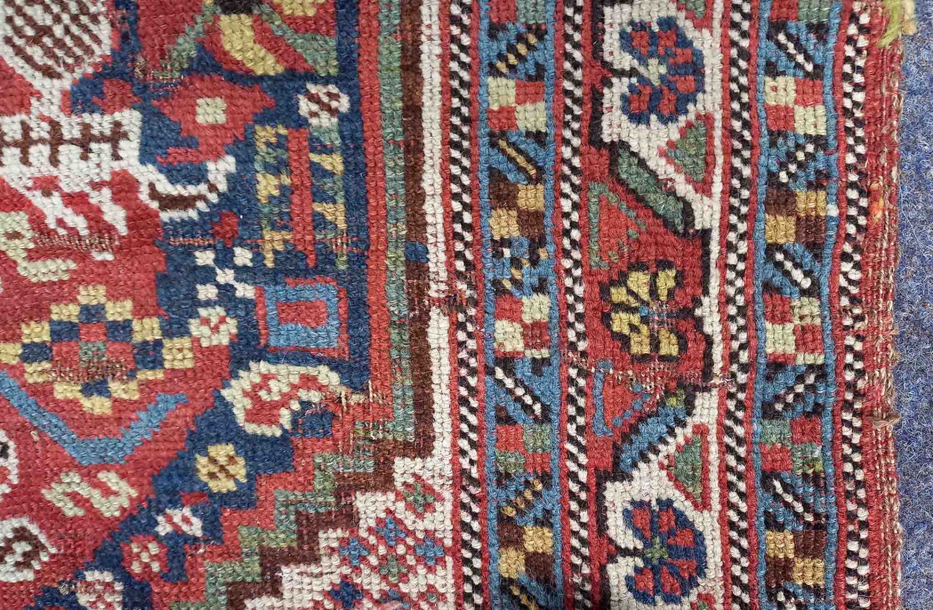 Khamseh Vogel - Teppich. Stammesteppich antik. - Bild 11 aus 24