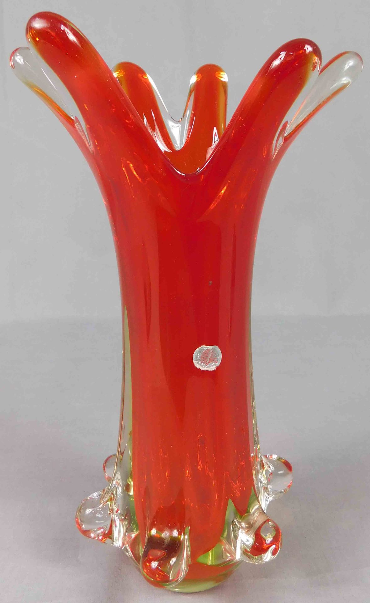 Vase Murano Italien. Um 1960. Granatenform.