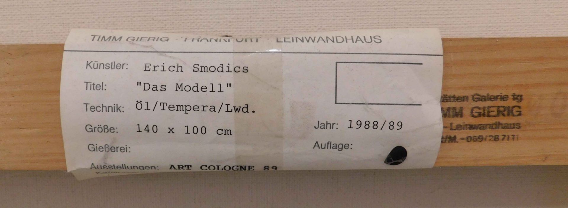 Erich SMODICS (1941 -). "Das Modell" - Image 12 of 12