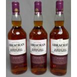 3 ganze Flaschen Abrachan Whisky, Scotland.