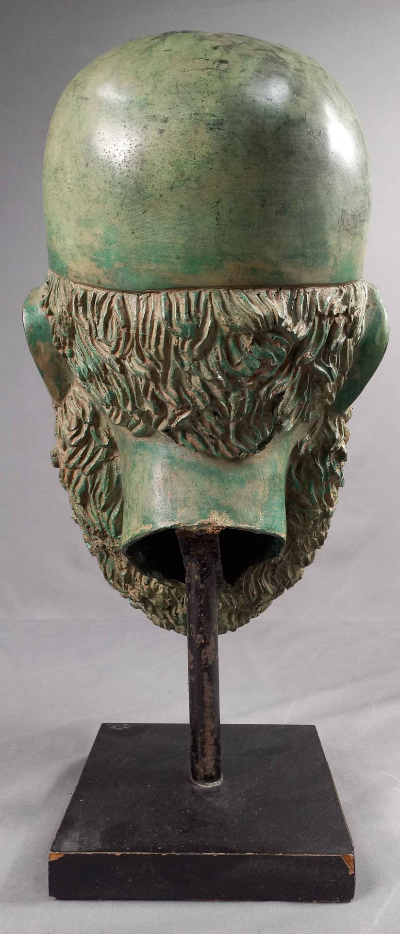 Bronzekopf im Stil griechische Antike. - Bild 6 aus 10