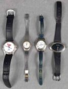 4 Vintage Armbanduhren mit Quarzwerken.