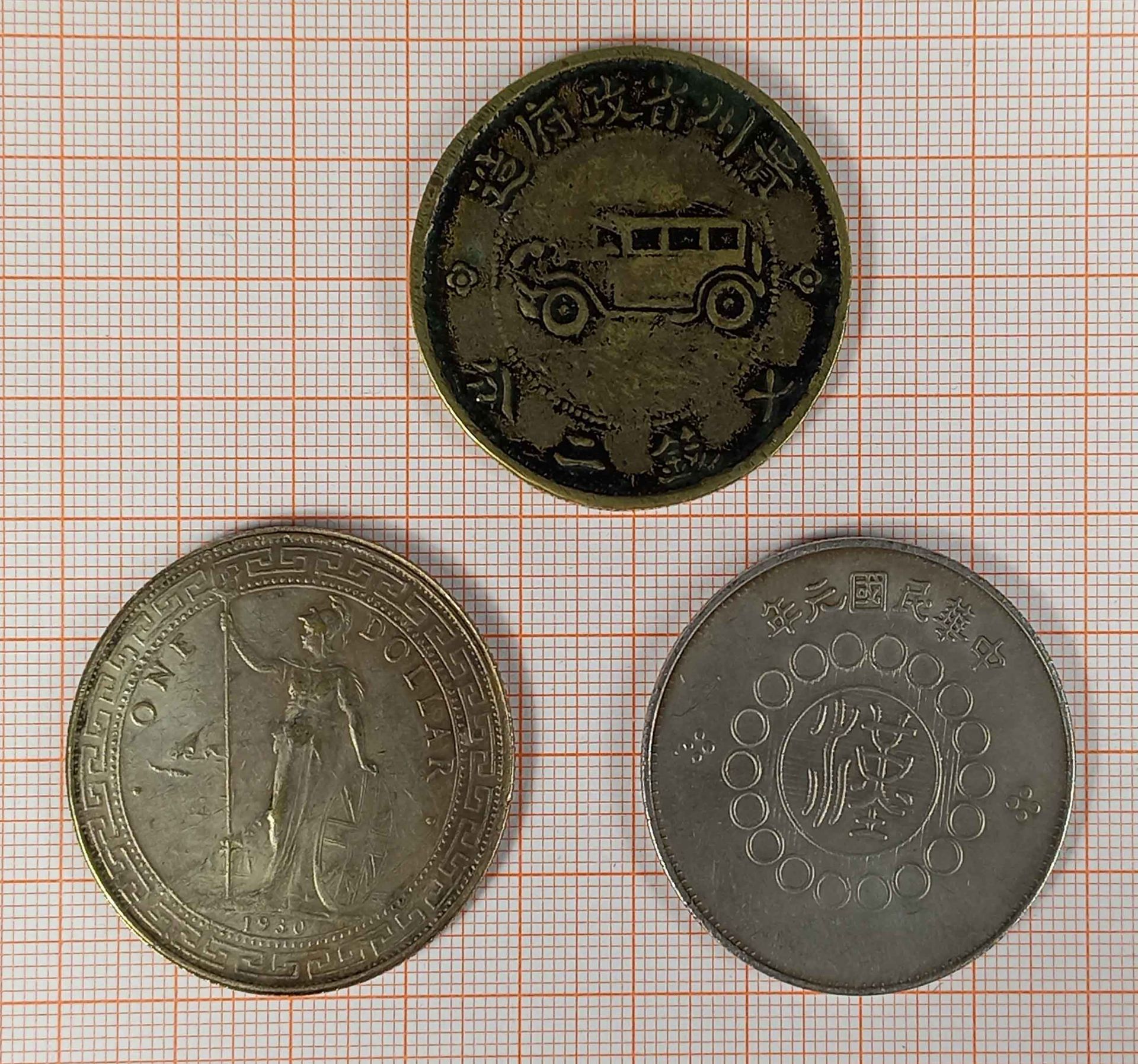 9 Münzen / Medaillen wohl China alt. - Image 13 of 14