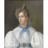 UNSIGNIERT (XVIII - XIX). Halb - Portrait einer jungen Dame.