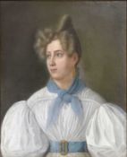 UNSIGNIERT (XVIII - XIX). Halb - Portrait einer jungen Dame.