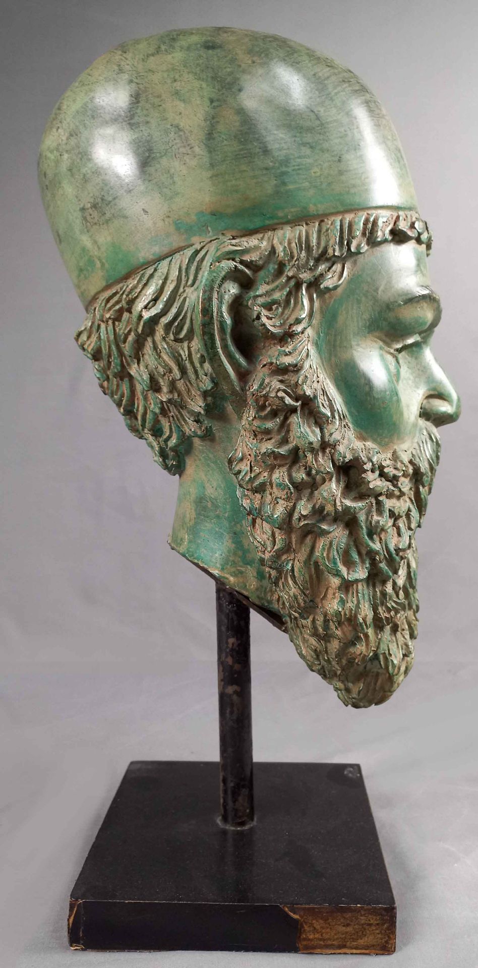 Bronzekopf im Stil griechische Antike. - Bild 5 aus 10