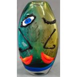 Vase Glas. Mundgeblasen. Wohl Murano Italien.