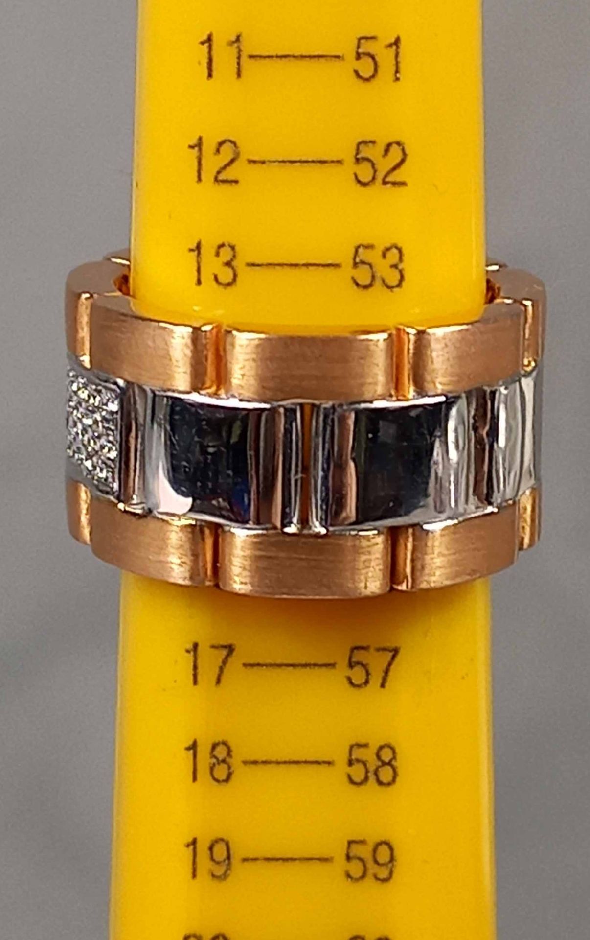 Ring Gold 750. Weißgold und Rotgold. 0,45 Karat Diamanten. - Bild 10 aus 13